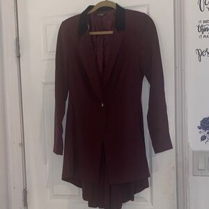 Venus Elegant Burgundy Women's Coat